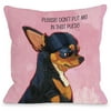 "Please Don't Put Me In That Purse" Indoor Throw Pillow by Ursula Dodge, 18"x18"