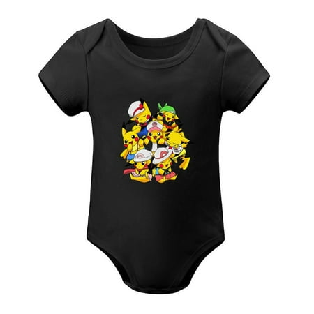 

Pokemon Newborn Black Short -Sleeve Baby s Bodysuit 12 months
