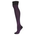 thumbnail image 2 of Legmogue Women's Pretty Peacock Cotton Blend Over The Knee Sock - Womens - Female, One Size, Black, 2 of 7