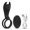 Black, variant on XBONP Rechargeable Silicone Vibrating Ring Massager Couples Black