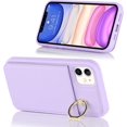 thumbnail image 5 of iPhone 11 Case with Card Holder for Women, iPhone 11 Phone Case Wallet with Credit with Ring Kickstand Shockproof Slim Stand Case for iPhone11 - Purple, 5 of 15