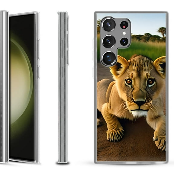 Slim-Fit Fashion Phone Case for Samsung Galaxy S23 Ultra, by OneToughShield ® - Lion Cub