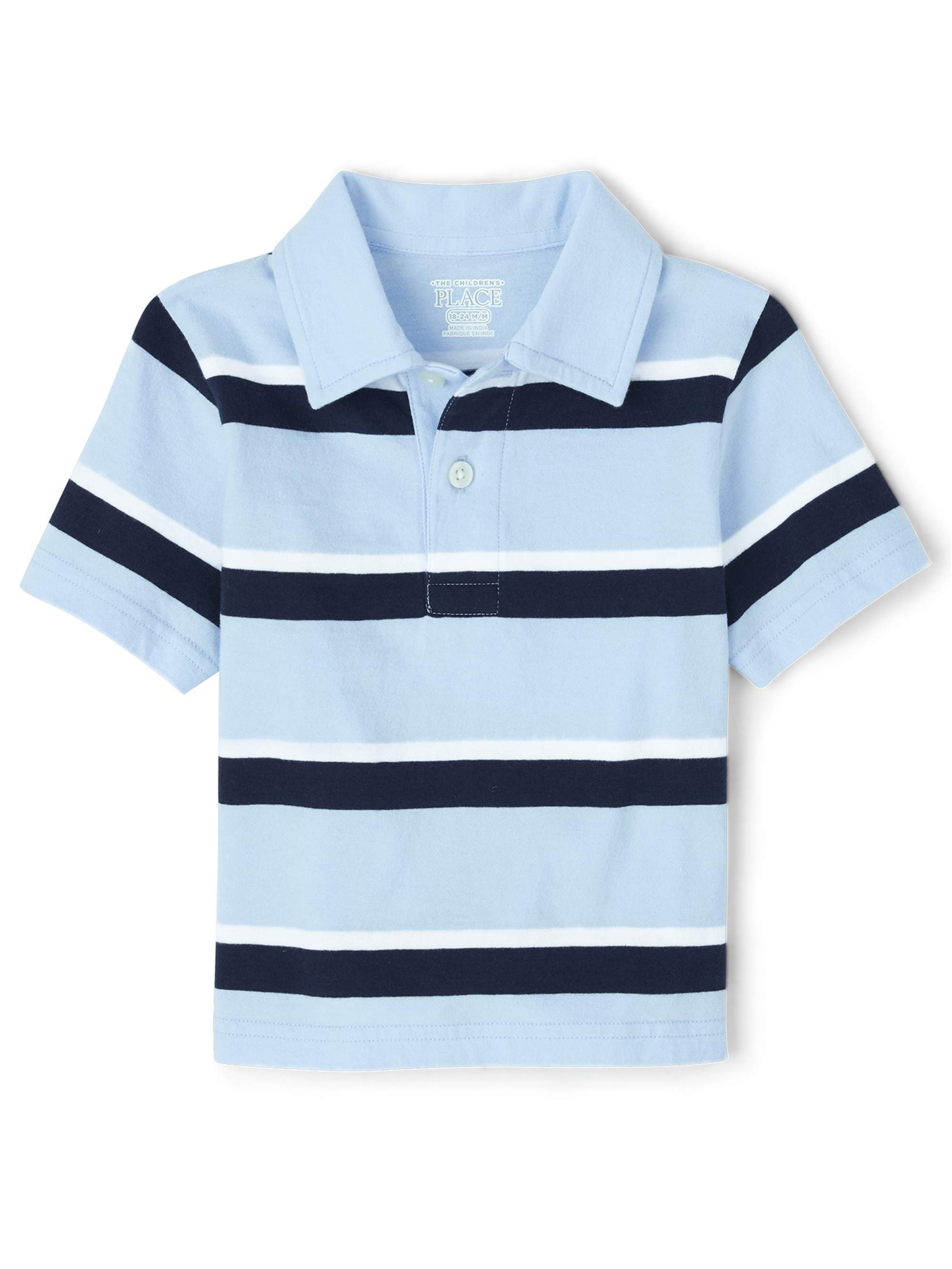 The Childrens Place Baby Boys Toddler Long Sleeve Uniform Polo Smoke 5T