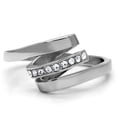 thumbnail image 2 of Silver Womens Ring Anillo Para Mujer Stainless Steel Ring with Top Grade Crystal Ortona, 2 of 5