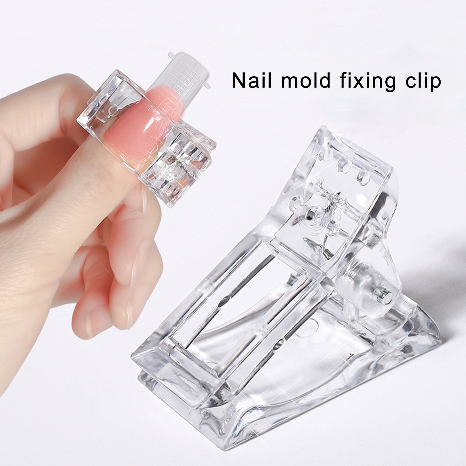 10Pcs Nail Tips Clip for Quick Building Polygel nail forms Nail clips for  polygel Finger Nail Extension UV LED Builder Clamps Manicure Nail Art Tool