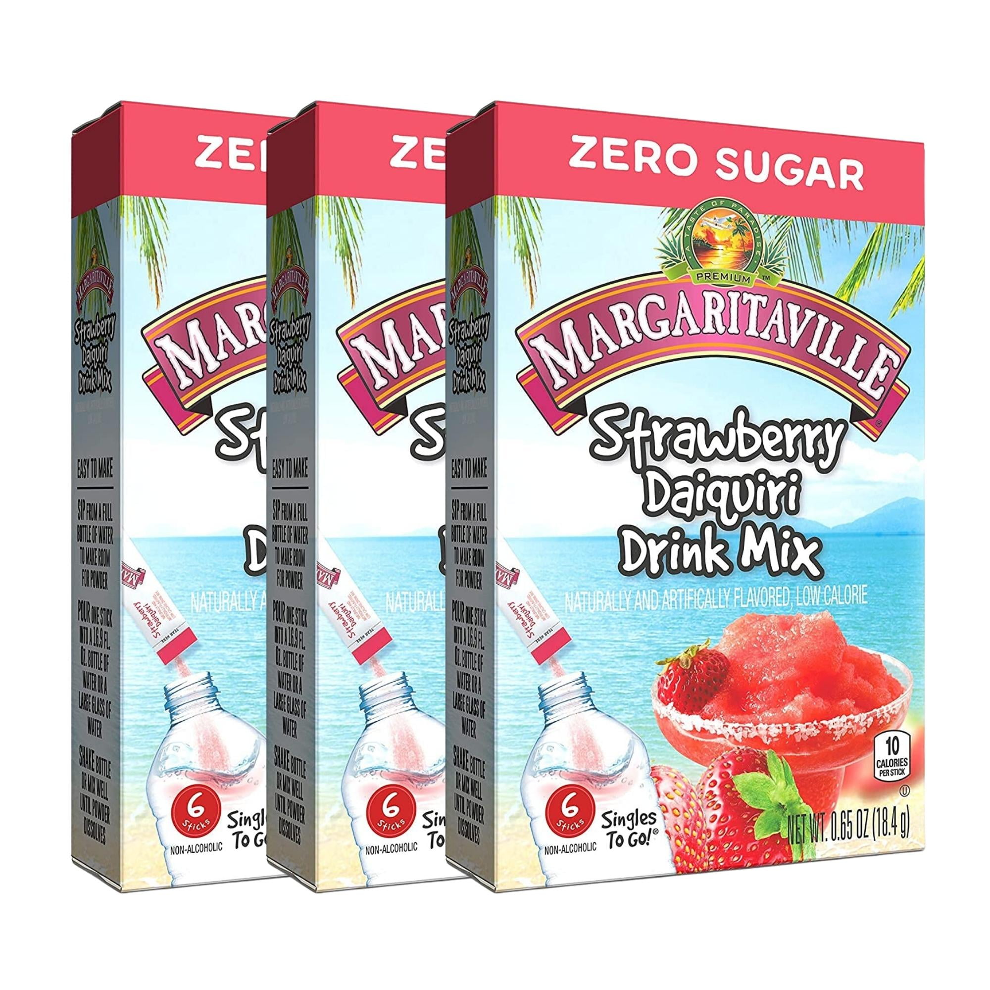Margaritaville Singles To Go Water Drink Mix Strawberry Daiquiri
