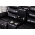 thumbnail image 5 of Faux Leather Manual Reclining Loveseat with LED and Console With SubWoofer, 5 of 5