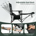 thumbnail image 6 of Topbuy Reclining Camping Chair 2 in 1 Lying Chair w/Removable Footrest, 6 of 10