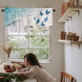 thumbnail image 5 of Blue Butterfly Coastal Valances for Windows Farmhouse Kitchen Curtains Valances Rod Pocket Valance Curtains for Kitchen Windows Summer Beach Ocean Nautical Window Valances for Bathroom 54"x18", 5 of 6