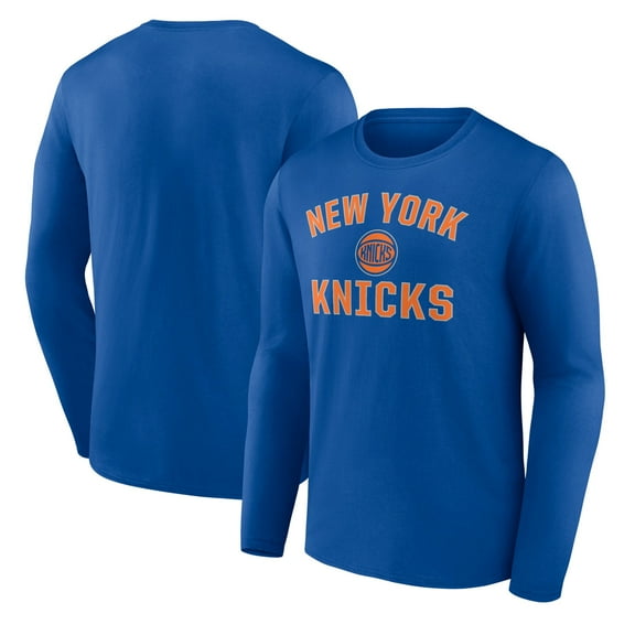 Men's Royal New York Knicks Victory Arch Team Long Sleeve T-Shirt