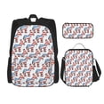 thumbnail image 1 of Disketp Donkey Mochila Estampada de Gran Capacidad con Lonchera y Estuche, Set de 3 Piezas para Estudiantes, 1 of 7