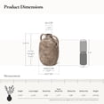 thumbnail image 3 of LuxenHome Marble Brown Ceramic 11.8-Inch Tall Jug Vase with Handles, 3 of 9