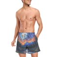thumbnail image 3 of FORMRS Mens Swim Trunks Mesh Liner Quick Dry Casual Beach Board Shorts with Pockets, Sizes S-2XL, Mountains and Forests, 3 of 9