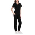 thumbnail image 2 of Conjunto de uniformes de enfermería Yinane Negro XS, 2 of 6
