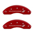thumbnail image 2 of MGP 4 Caliper Covers Engraved Front & Rear With stripes/Dodge Red finish silver ch Fits select: 2010 DODGE GRAND CARAVAN HERO, 2012-2013 DODGE GRAND CARAVAN SXT, 2 of 6