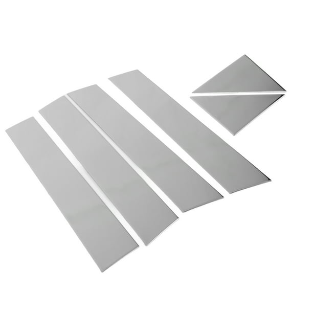 Moldura para postes de pilar, 6 piezas, moldura para postes de pilar de puerta y ventana, cromo, resultados impresionantes