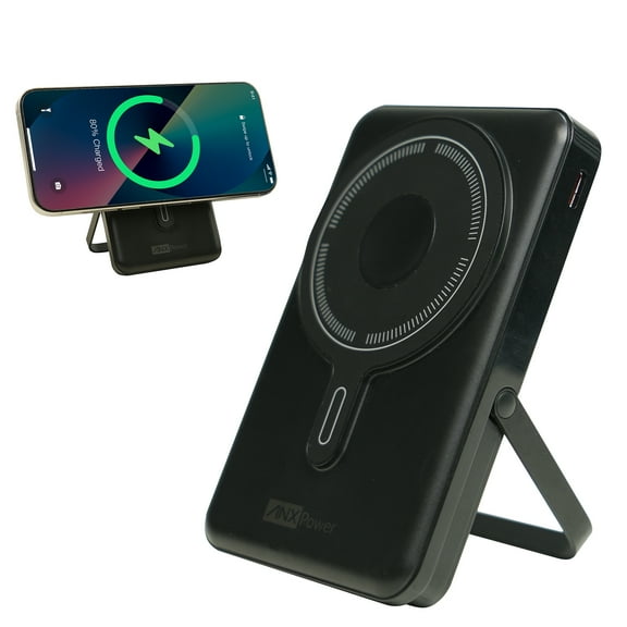 Wireless Portable Charger with Stand 10000mAh 22.5W Fast Charging Power Bank with Built in Cables