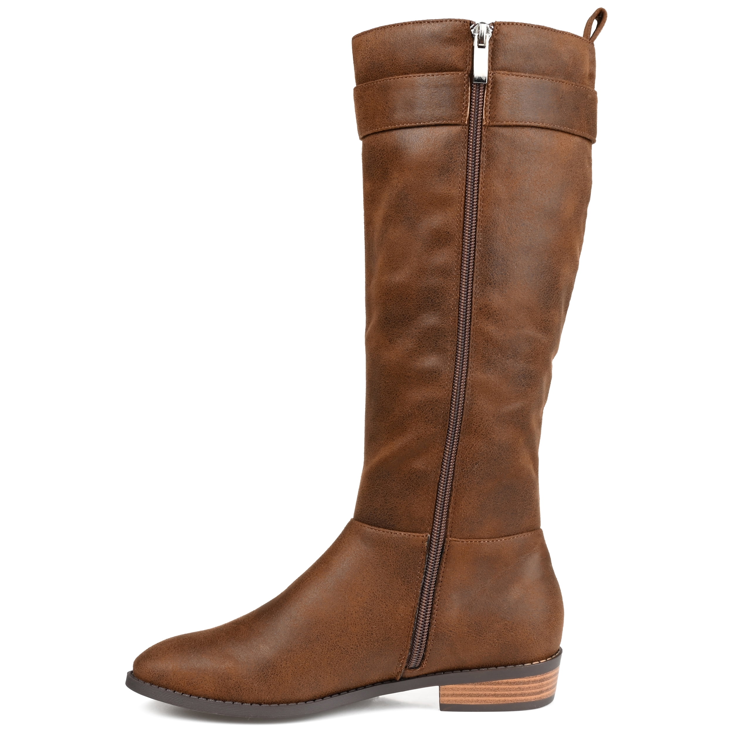 Journee Womens Lelanni Wide Calf Stacked Heel Knee High Boots
