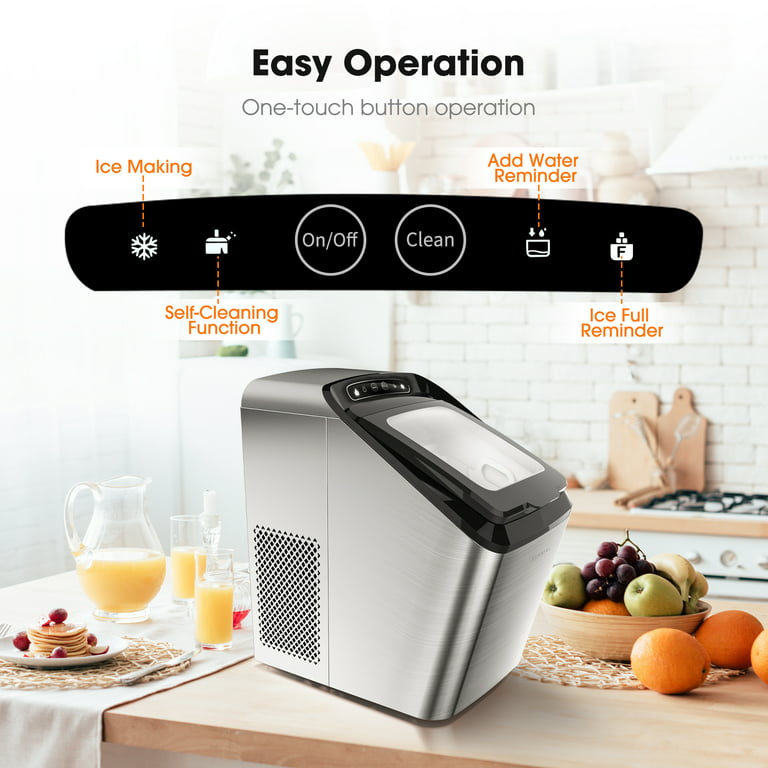  CROWNFUL Ice Makers Countertop, Portable Small Ice Machine with  Self-Cleaning & CROWNFUL Shaved Ice Machine Snow Cone Machine : Appliances