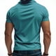 thumbnail image 4 of pstuiky camisetas de hombre, Camisa holgada informal de manga corta con cuello alto y botones y bolsillos ventilados para hombre camisetas de hombre xl, 4 of 9