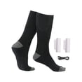 thumbnail image 4 of Calcetines calefactores eléctricos 3 modos lavables para mujeres hombres calcetines térmicos largos calentados Negro, 4 of 8