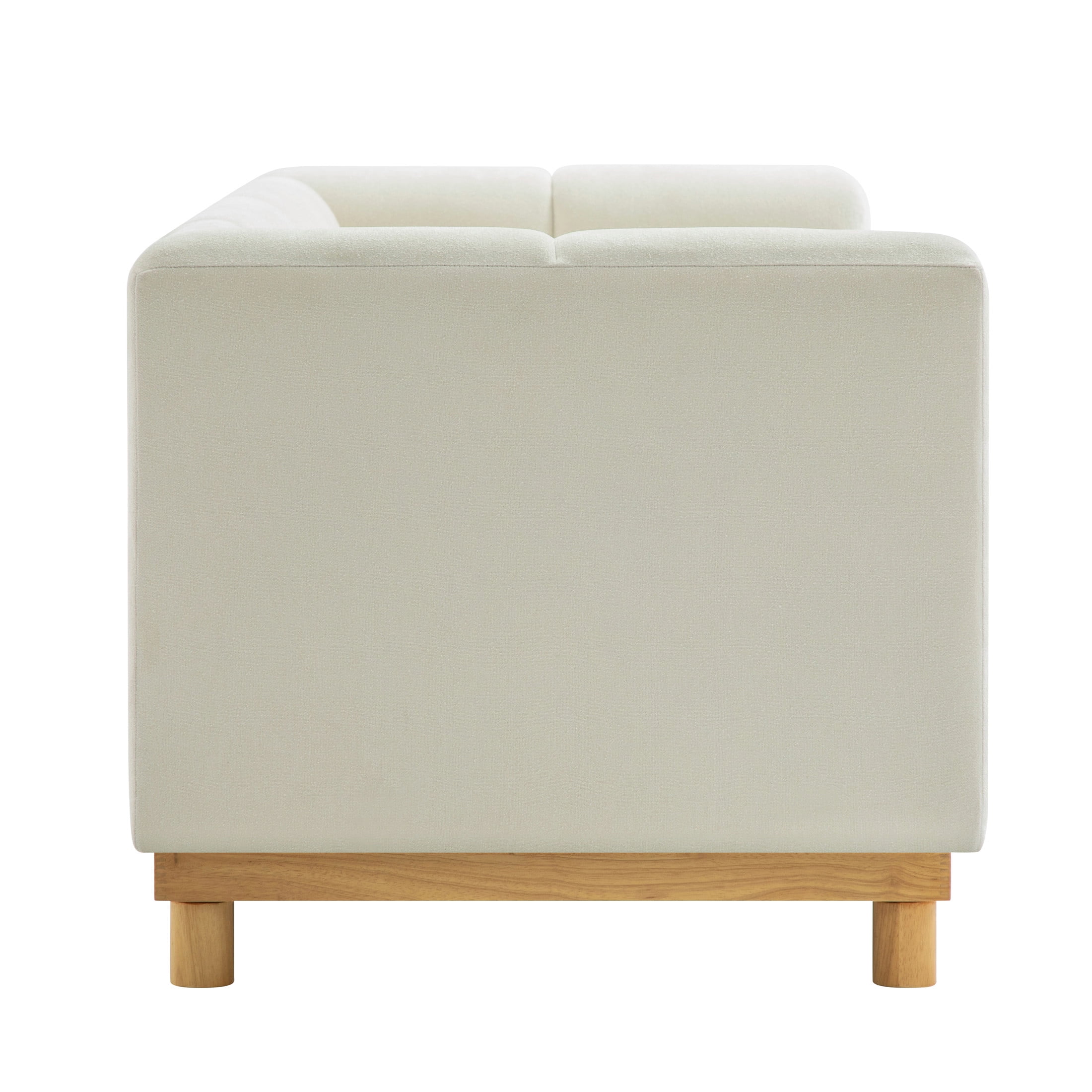 Christopher Knight Home 78.7" Chenille Loveseat Sofa, Modern Upholstered Couch with Square Arms, Beige