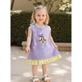 thumbnail image 6 of BemeyourBBs Toddler Girl Plaid Tank Dress Tiger Embroidery Sleeveless Ruffle Dress, 6 of 9