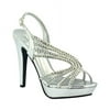 touch ups women's stephanie platform sandal,silver metallic,5 m us