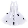 thumbnail image 4 of Girl Milk Cow Dress Farm Animal Role Play Halter Backless Puffy Tutu Tulle Dress Ear Headband Tail Set Barnyard Throw a Farm Theme Birthday Party Western Cowgirl Dress Up 9-10 Years White Cow, 4 of 9