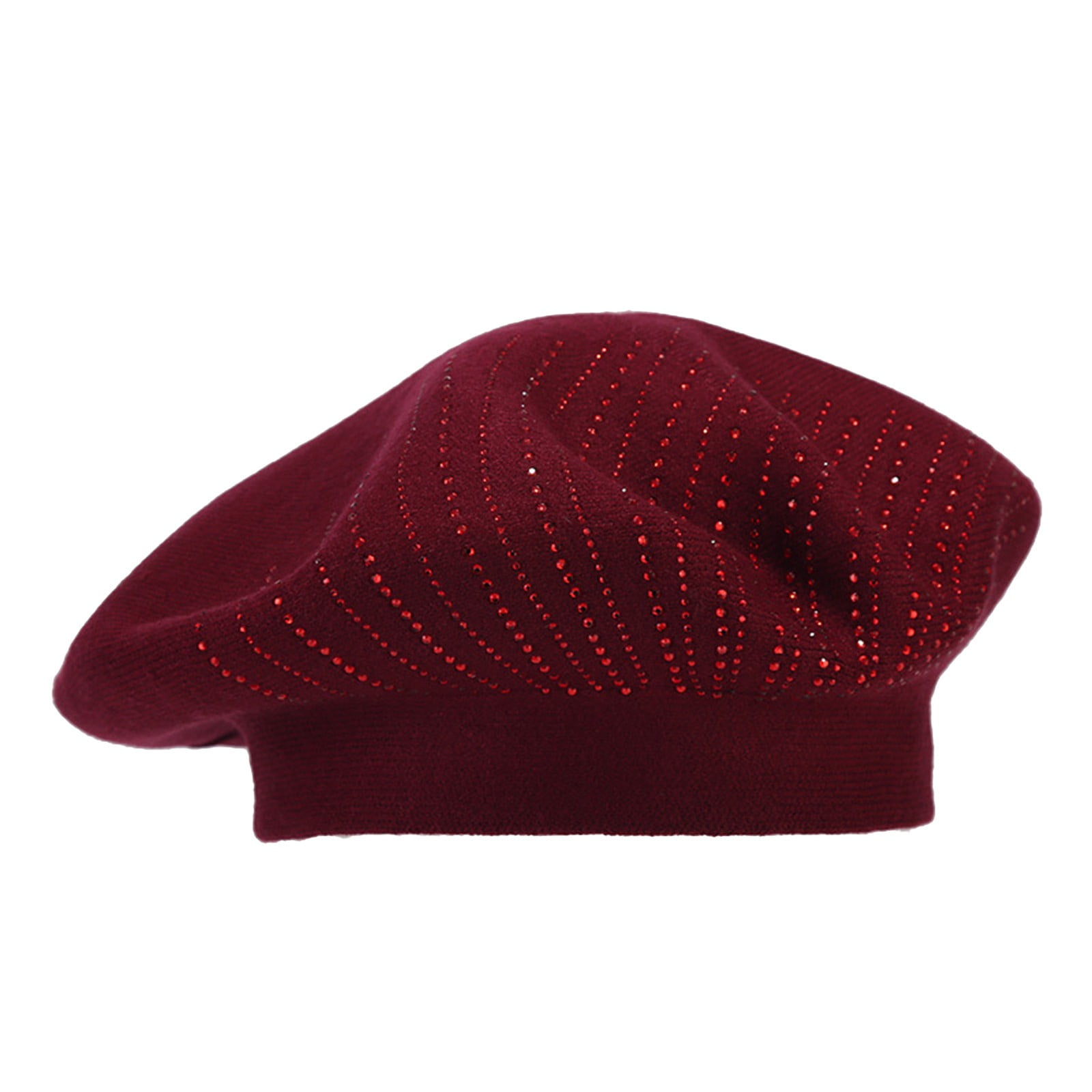 Women\'s French Beret Hat Reversible Knitted Thickened Warm Cap Womens French Beret Hat Reversible Knitted Thickened Warm  main image 2