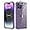 Light Purple, variant on for iPhone 14 Pro Max Case with Screen Protector + Camera Lens Protector, [Non-Yellowing] Clear Glitter Phone Case, Shockproof Protective Women Cute Bumper Cover for 6.7 Inch - Sparkle Clear