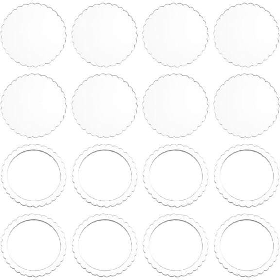 20Sets Round Acrylic Badge Buddy 2 Inch Diameter DIY Badge Buddy Blanks Set Badge Reel Holders for Nurse Teacher Lab Tech Receptionist 2.7mm Thickness