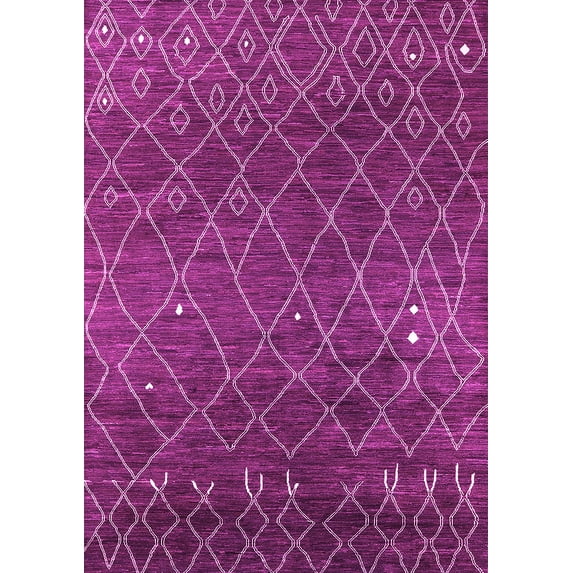 Ahgly Company Indoor Rectangle Oriental Pink Industrial Area Rugs, 4' x 6'