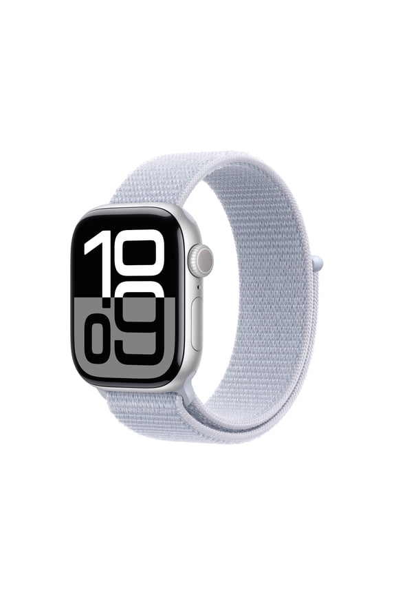 Watch Series 10 GPS + Cellular 42mm Silver Aluminum Case with Blue Cloud Sport Loop