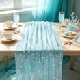 thumbnail image 5 of Glitter Sequin Table Runner 72 Inch Sheer Mesh Party Table Decor for Wedding Birthday Shower Banquet, 5 of 6