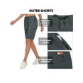thumbnail image 4 of Little Donkey Andy Women's Lightweight Breathable Hiking Shorts, Quick-Dry Golf Shorts with Zipper Pockets, Air-Holes Tech Gray Heather XS, 4 of 7
