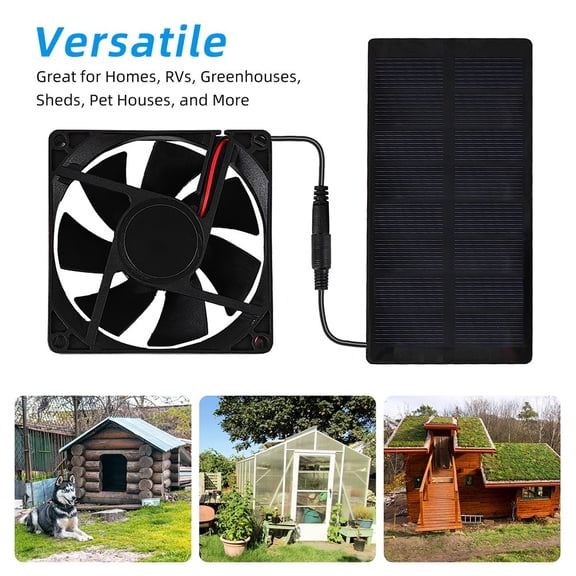 For Outdoor Camping Small Solar Fan 10W 5V Solar Panel Fan Kit Ip65 Waterproof