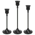 thumbnail image 2 of Black Candlestick Holders Matte Black Candle Holders Metal Candle Holder for Home Decor, Wedding, Dinning, Party, 3 Pack, 2 of 8