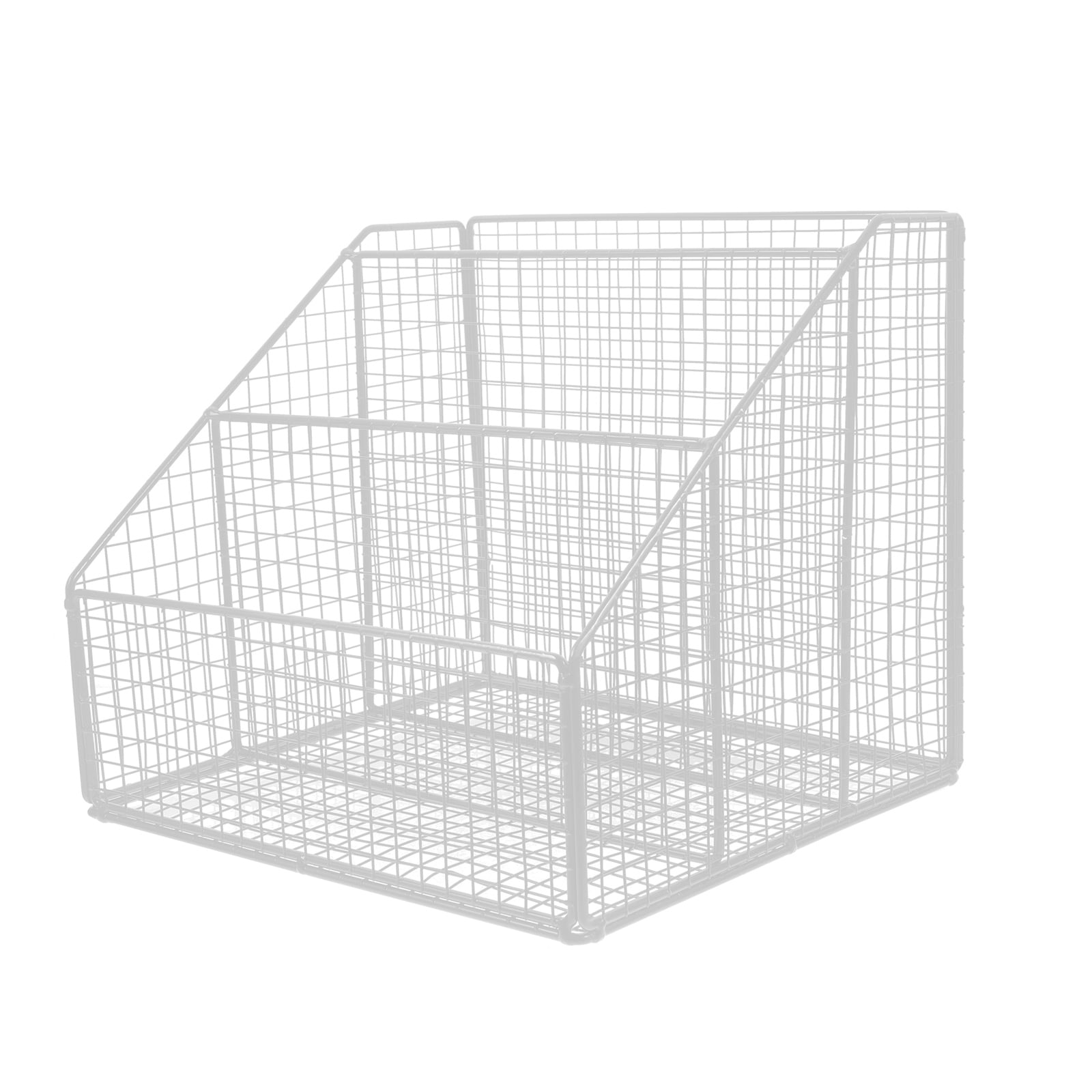 YOSADIER White Iron Magazine Rack Desktop Book Organizer Practical Tabletop Storage for Home Office