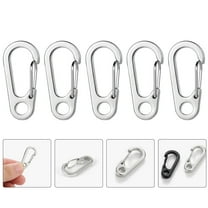 Mobutofu 10Pcs D Shaped Small Carabiner Clips Zinc Alloy for Backpack Attachment Climbing Hiking