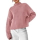 thumbnail image 1 of Suéter PRETTYGARDEN de Punto Grueso Oversized Cuello Alto Rosa M, 1 of 6