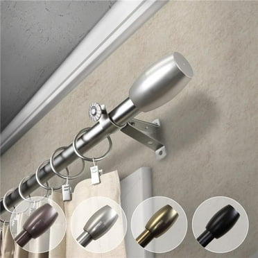 Central Design 4829-185 0.812 in. Dia. Julie Curtain Rod, Satin Nickel - 18-28 in.