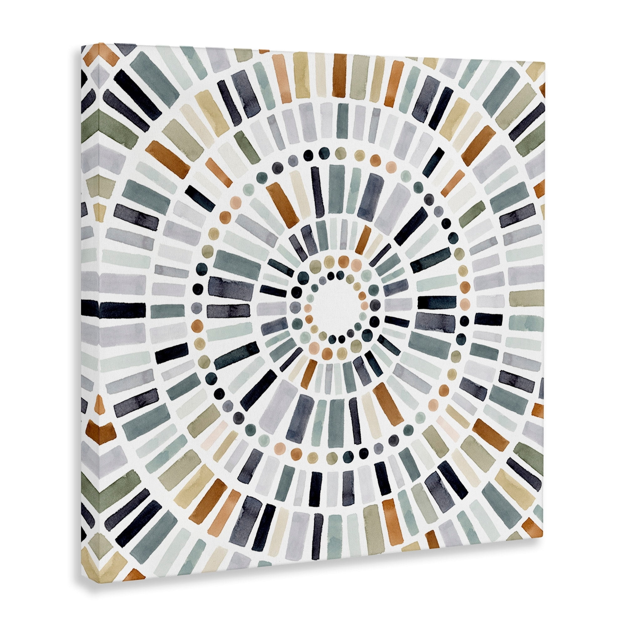 Stupell Industries Abstract Rustic Mosaic Circle Pattern Illustration , 17 x 17, Design by Victoria Barnes