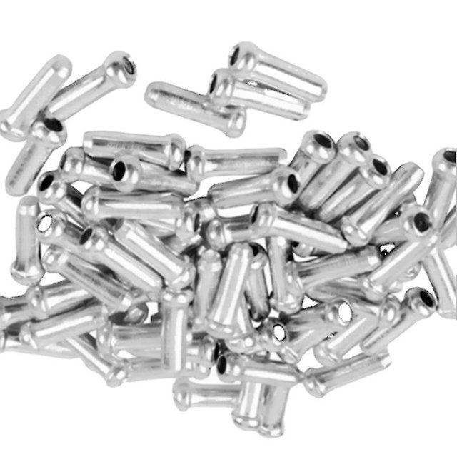 Freno de aleación de plata/cable de engranaje engarzado en los extremos para bicicleta (10set (1000pcs), plata)