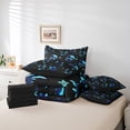 thumbnail image 6 of Feelyou Neon Dreamy Axolotl Twin Bedding Sets 7-Piece for Teens, Cartoon Love Heart Bedding Comforter Set, Magical Animal Theme Reversible Sheet Sets, Lightweight Room Decor, 6 of 8
