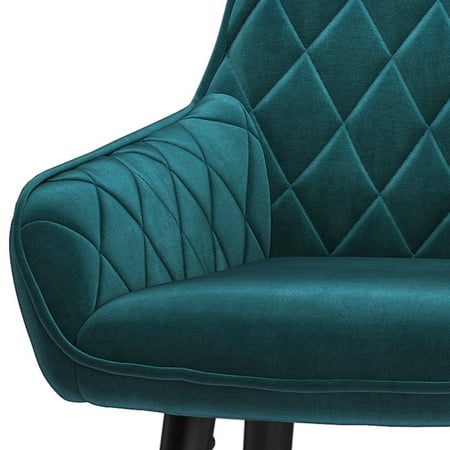 Simpli Home - Garey Counter Height Stool (Set of 2) - Teal Velvet