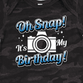thumbnail image 4 of Inktastic Oh Snap Its My Birthday with Camera and Sparkles White Boys or Girls Baby Bodysuit, 4 of 5