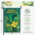 thumbnail image 6 of Happy St. Patricks Day Shamrock Garden Flag Double Sided 12 x 18 Inch Green Hat with Clovers Decorative Garden Yard Flags for Home Decor, 6 of 6