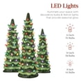 thumbnail image 3 of Juego de 3 árboles de Navidad de cerámica Best Choice Products, 3 of 7