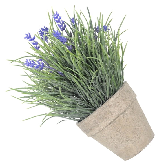OHOIOLLA Planta De Lavanda Artificial En Maceta Azul Para De Hogar Y Oficina Con Material